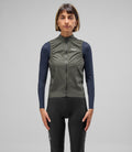 PEDALED WOMEN ELEMENT WATERPROOF VEST - CHARCOAL GRAY