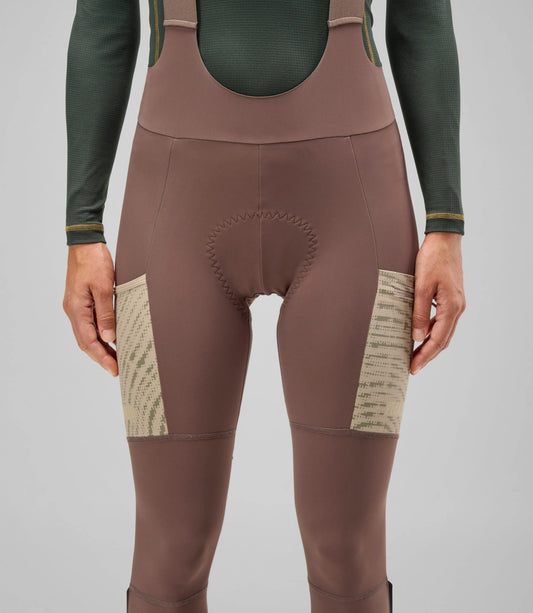 PEDALED WOMEN ODYSSEY BIB TIGHTS - WALNUT