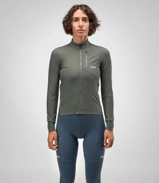 PEDALED WOMEN ODYSSEY LONG SLEEVE JERSEY - CHARCOAL GRAY