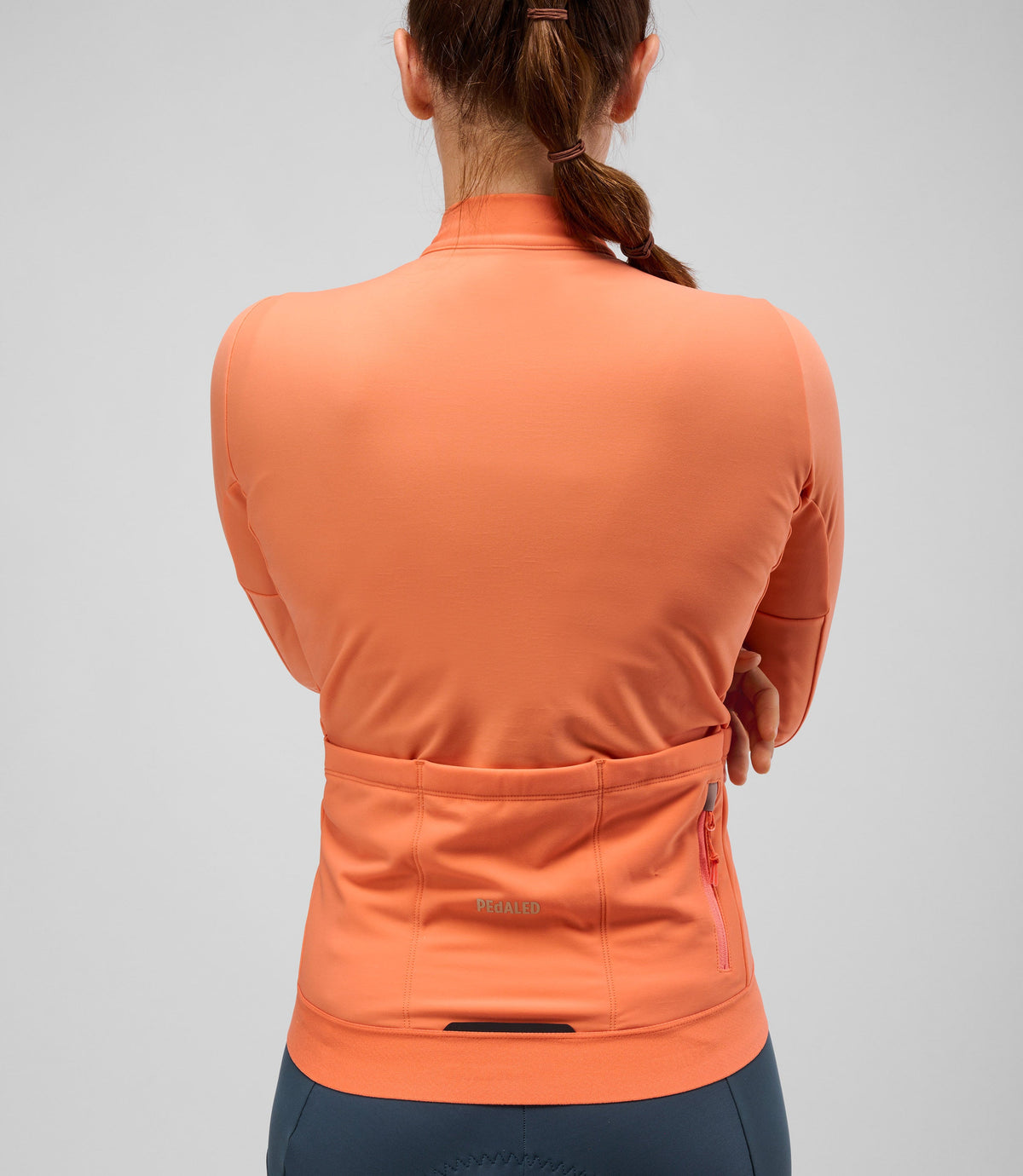 PEDALED WOMEN ODYSSEY LONG SLEEVE JERSEY - ORANGE