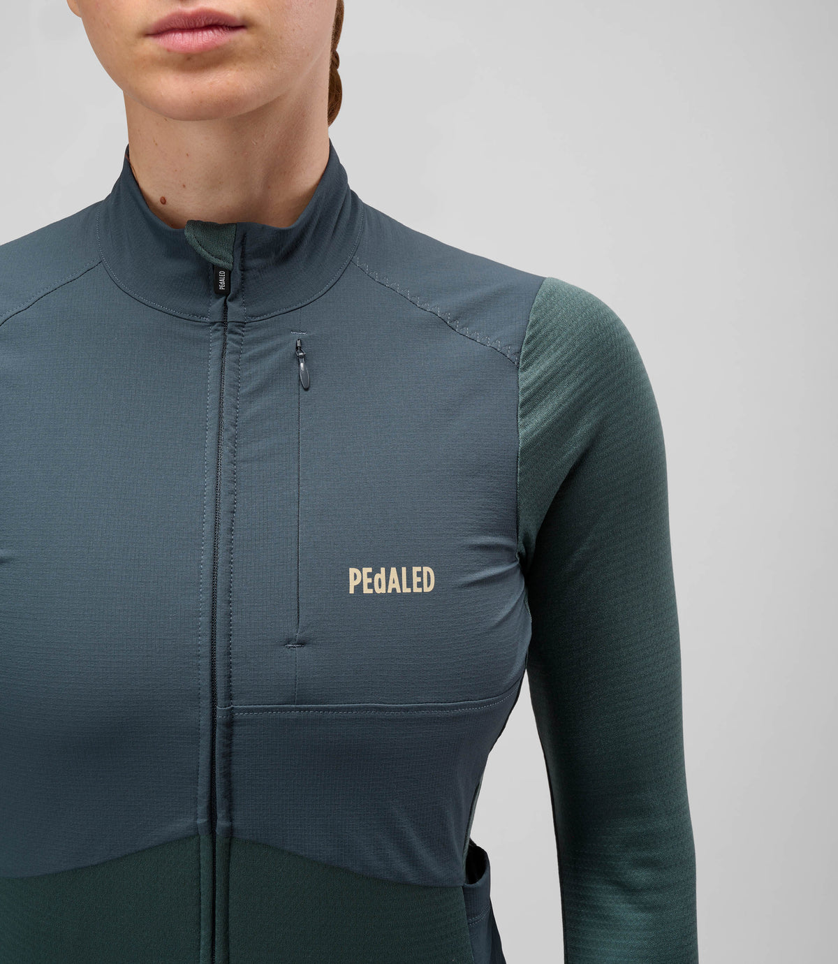 PEDALED WOMEN ODYSSEY WINDBLOCK MERINO JERSEY - DARK SLATE