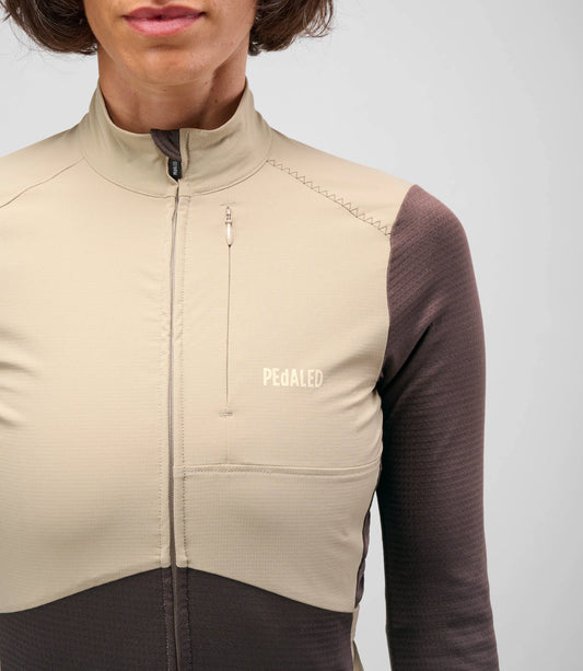 PEDALED WOMEN ODYSSEY WINDBLOCK MERINO JERSEY - RAISIN PURPLE