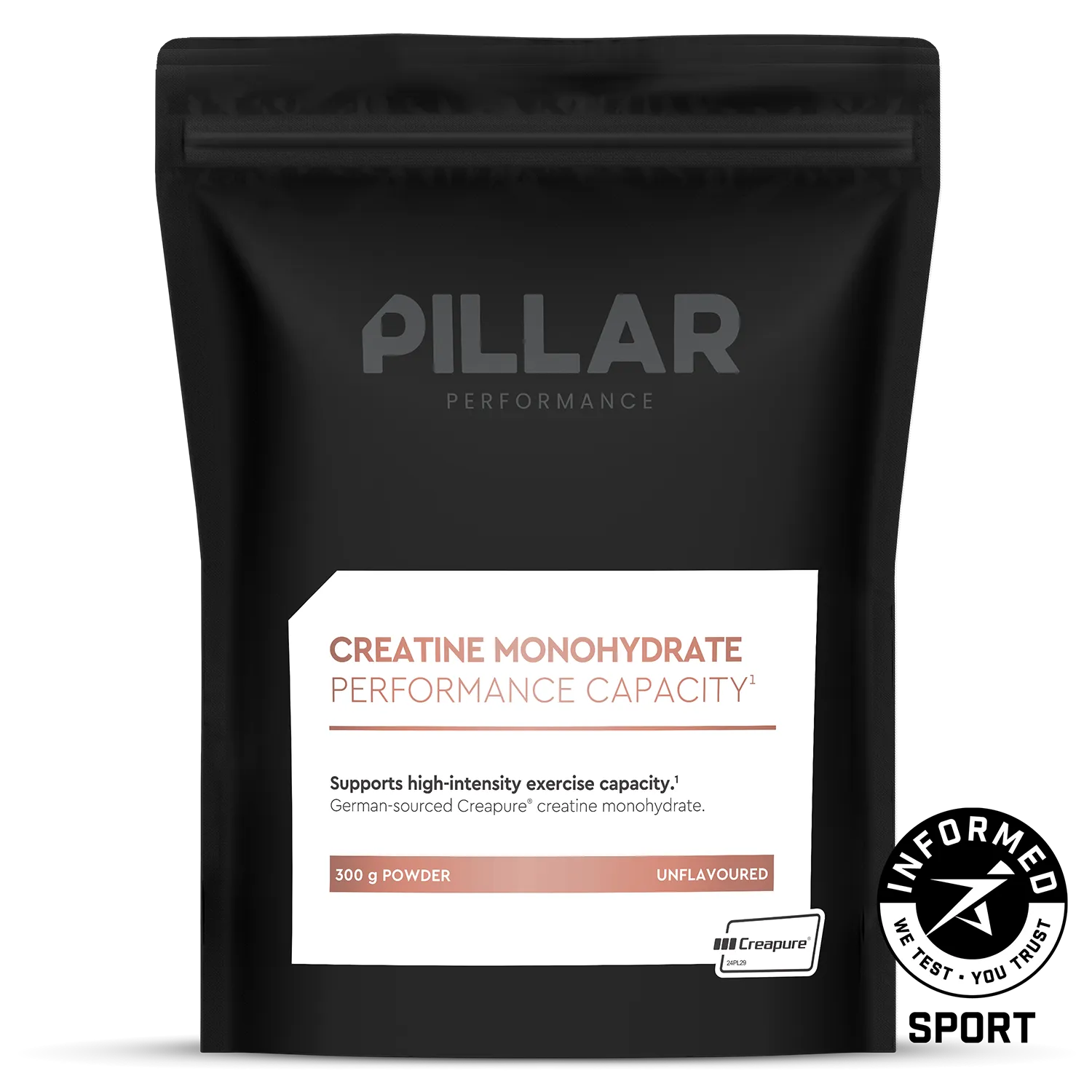PILLAR PERFORMANCE Creatine Monohydrate 300g- Unflavored