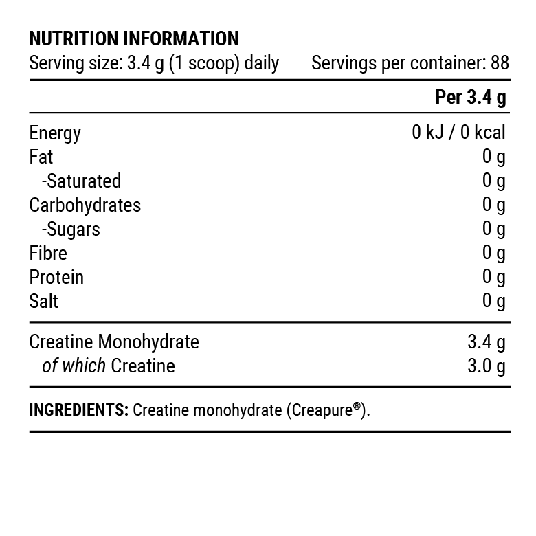 PILLAR PERFORMANCE Creatine Monohydrate 300g- Unflavored