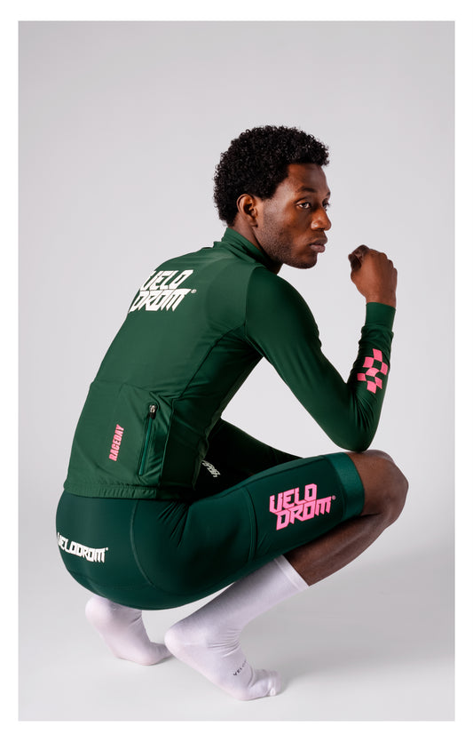 VELODROM RaceDay 3.0 Thermal Fietsshirt lange mouwen - Pine Groove/Wit