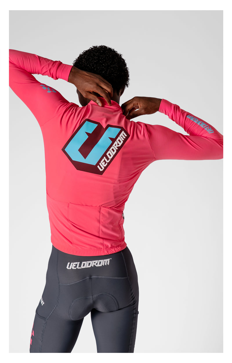 VELODROM RaceDay 3.0 Thermal Xperiment Maglia da ciclismo a manica lunga - Fluor Pink