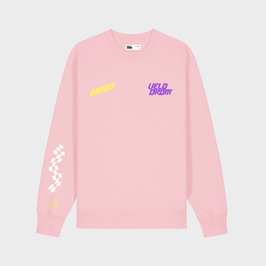 VELODROM Raceday Sweater - Pink/Yellow/Purple