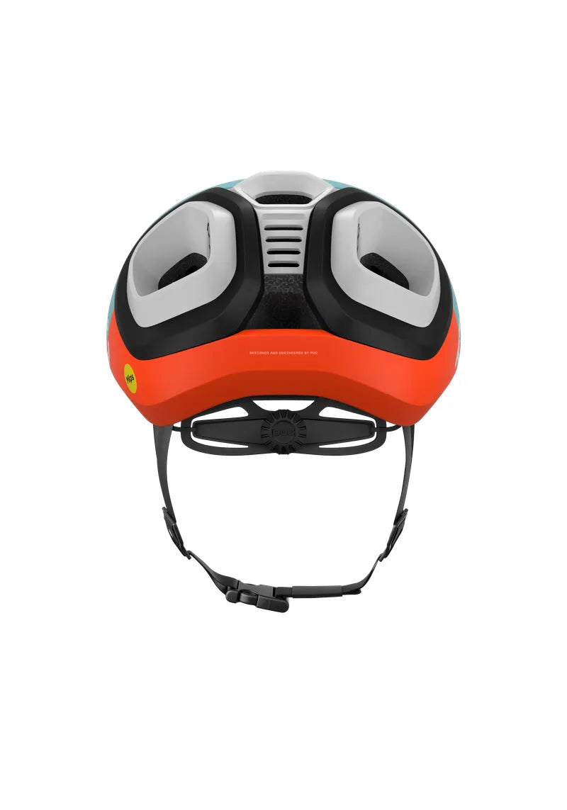 POC Amidal Cycling Helmet - Indicolite Blue Matt/Carnelian Orange Matt