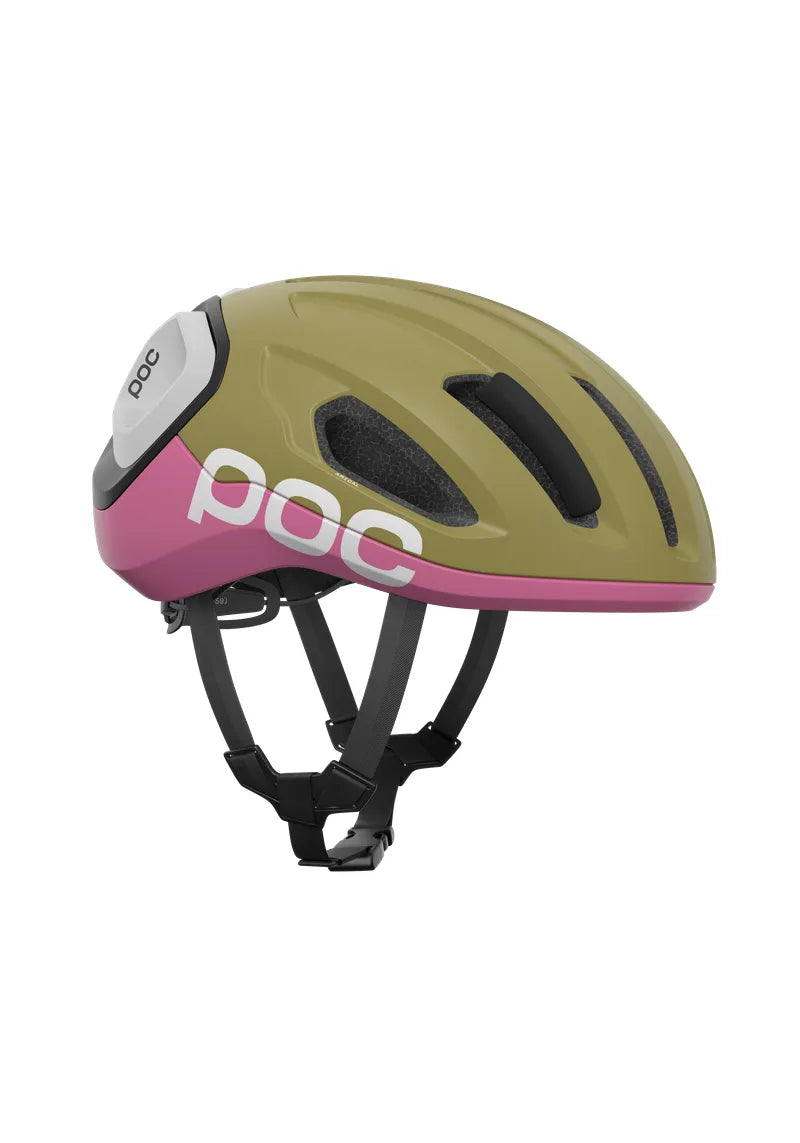 POC Amidal Cycling Helmet - Olivine Green Matt/Thulite Pink Matt