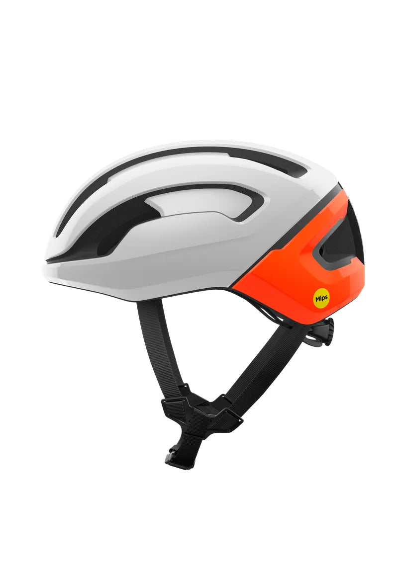 POC Omne Air MIPS Cycling Helmet - Hydrogen White/Fluorescent Orange