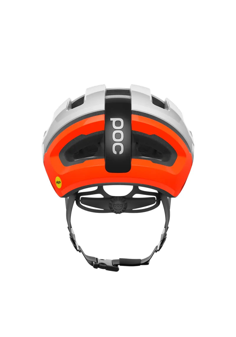 POC Omne Air MIPS Cycling Helmet - Hydrogen White/Fluorescent Orange