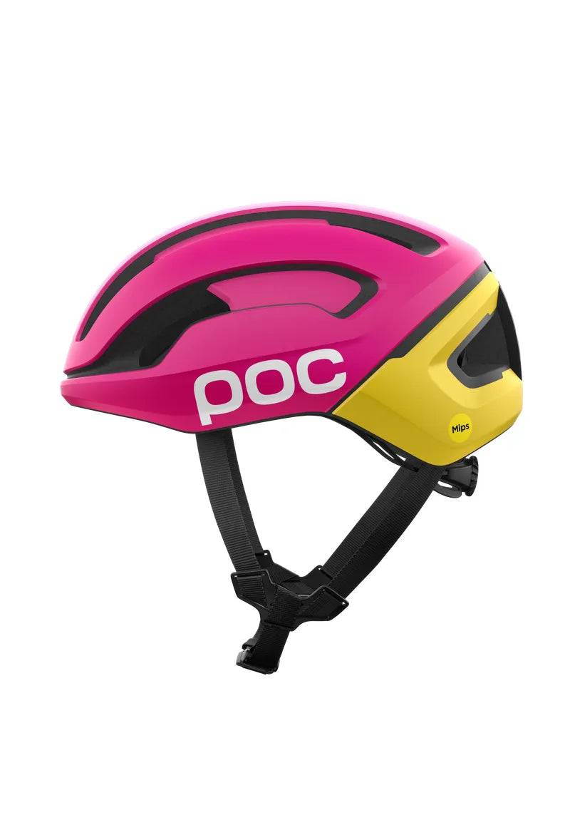 POC Omne Air MIPS Cycling Helmet - Rhos Red Matt/Citrine Yellow Matt