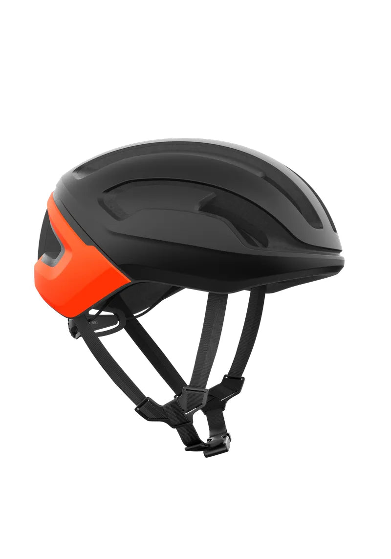 POC Omne Air MIPS Cycling Helmet - Uranium Black Matt/Fluorescent Orange Matt