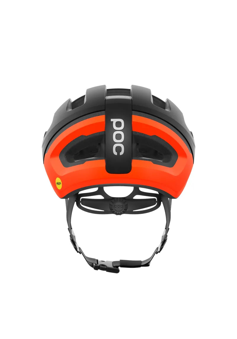 POC Omne Air MIPS Cycling Helmet - Uranium Black Matt/Fluorescent Orange Matt