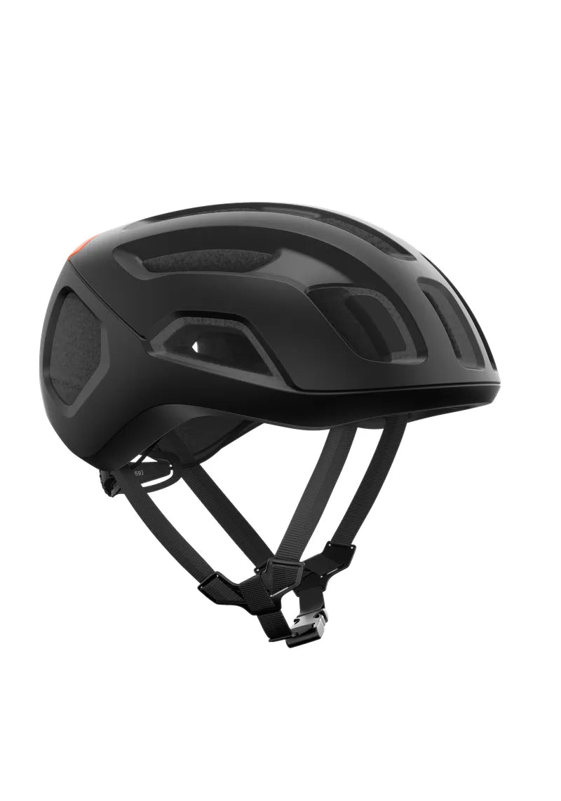 POC Ventral Air MIPS Cycling Helmet - Uranium Black Matt/Fluorescent Orange Matt