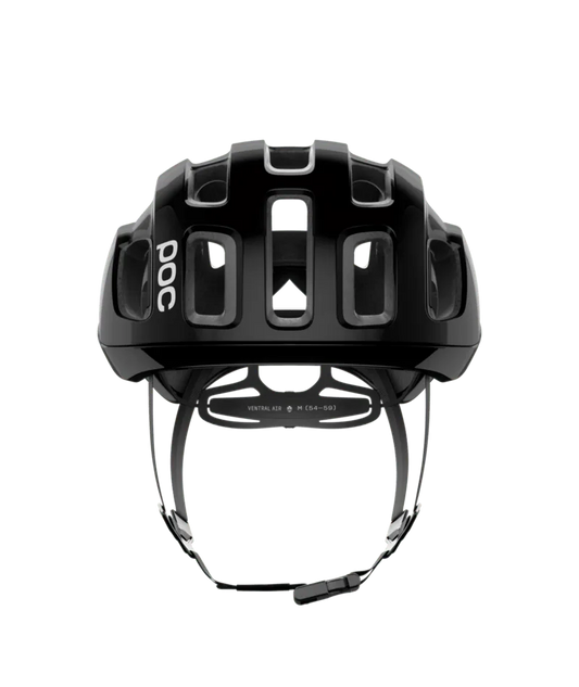 POC Ventral Air Mips Cycling Helmet - Uranium Black Matt/Hydrogen White With Logo