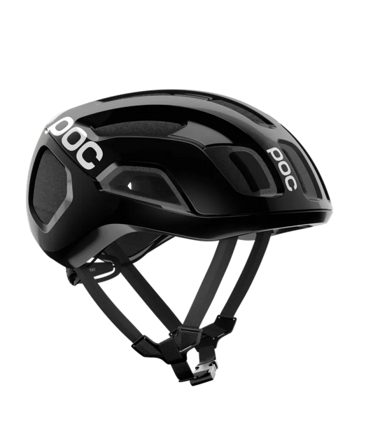 POC Ventral Air Mips Cycling Helmet - Uranium Black Matt/Hydrogen White With Logo