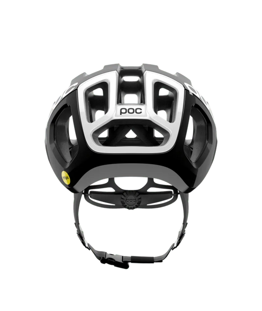 POC Ventral Air Mips Cycling Helmet - Uranium Black Matt/Hydrogen White With Logo