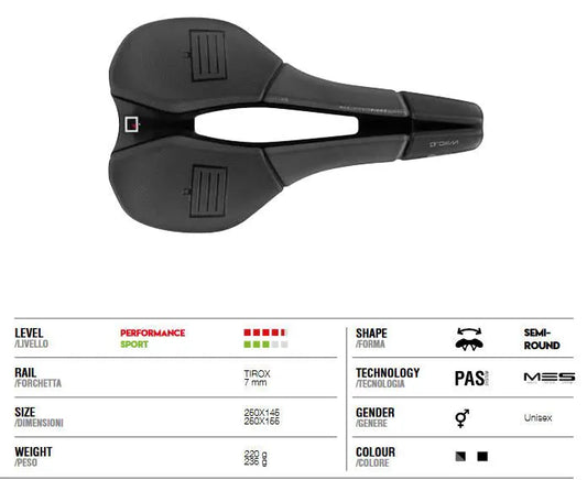 Prologo PROXIM W650 PERFORMANCE TIROX Saddle - BLACK ANTHRACITE