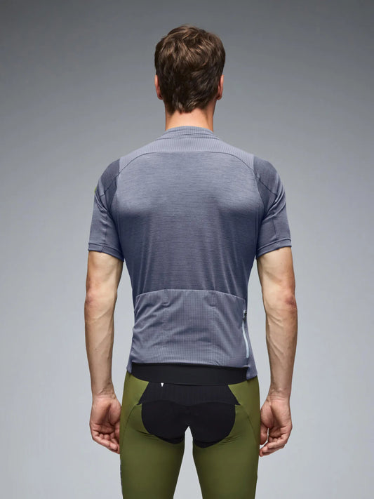 Q36.5 Adventure Tech Merino Jersey Grisaille - Blue