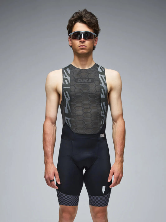 Q36.5 Gregarius Pro Bib Shorts - Check Grey
