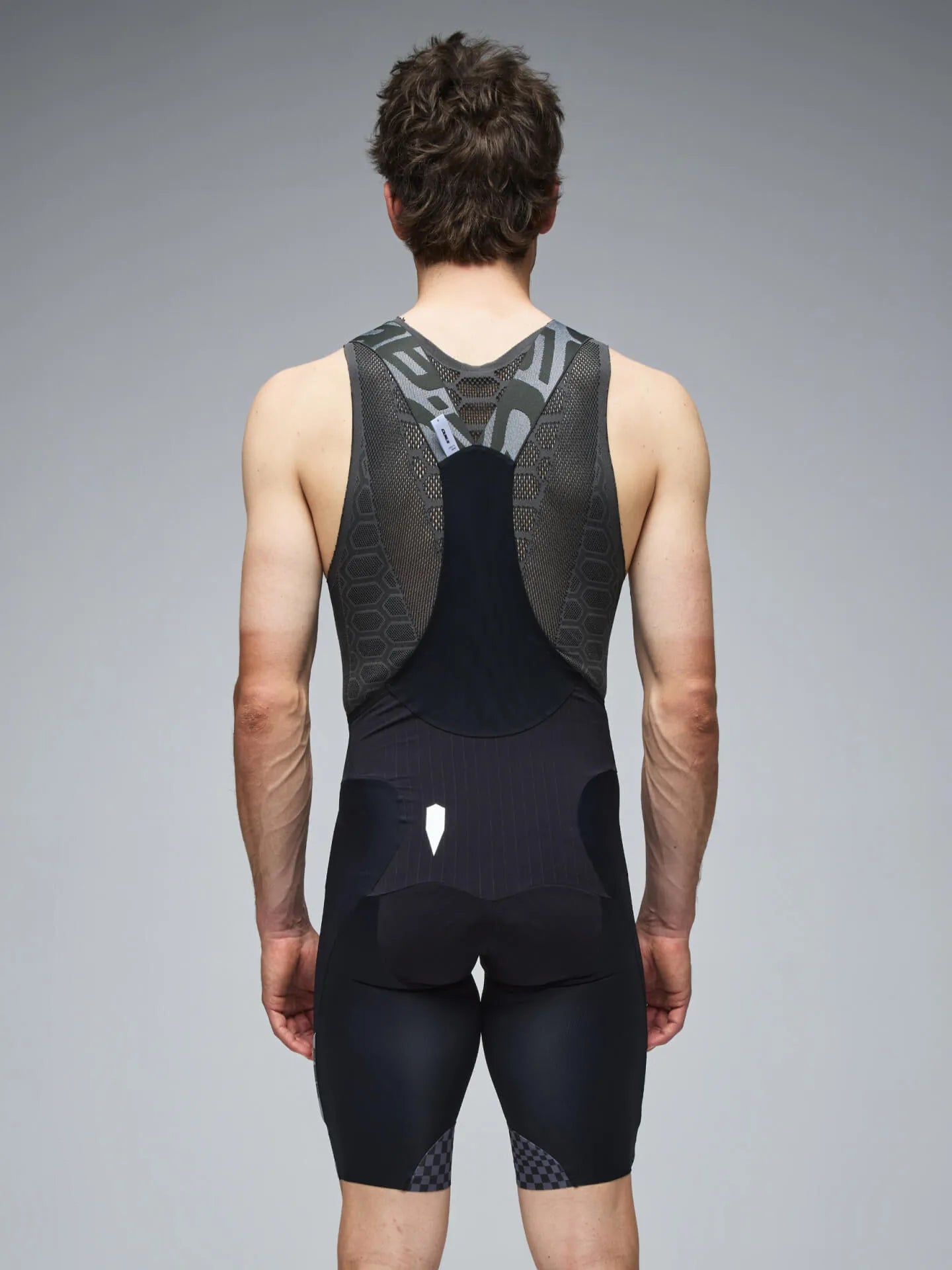 Q36.5 Gregarius Pro Bib Shorts - Check Grey