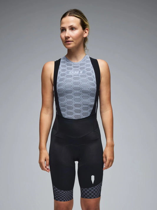 Q36.5 Gregarius Pro Bib Shorts Women Check - Grey