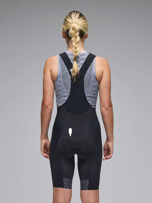 Q36.5 Gregarius Pro Bib Shorts Women Check - Grey