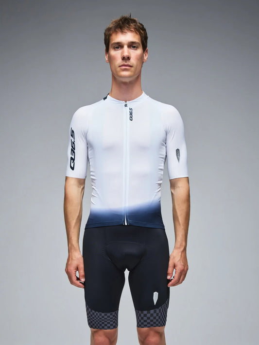 Q36.5 Gregarius Pro Collar Fade Jersey - White