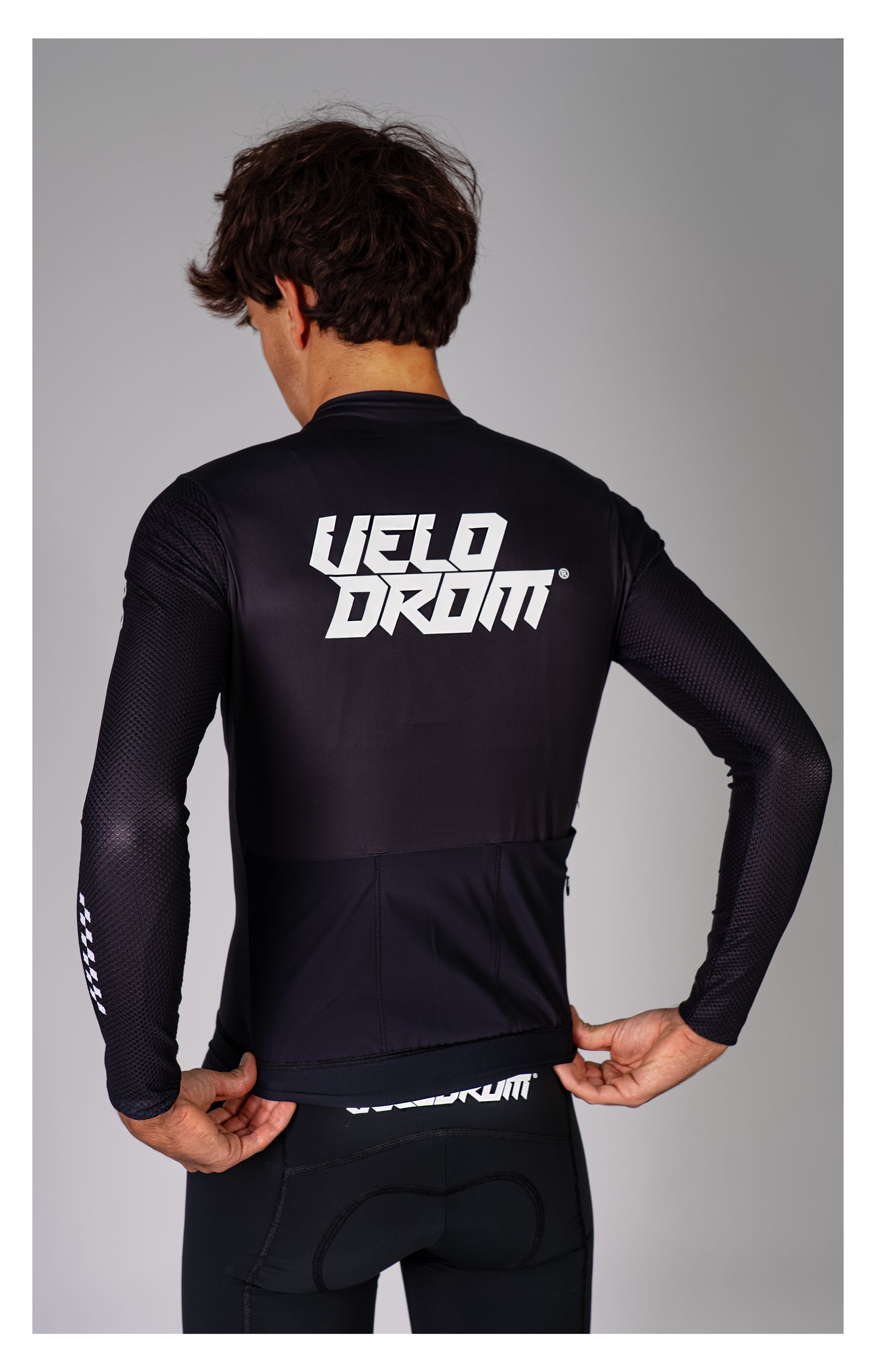 VELODROM Raceday 3.0 Thermal Light Long Sleeve Jersey -  Racing Black/White
