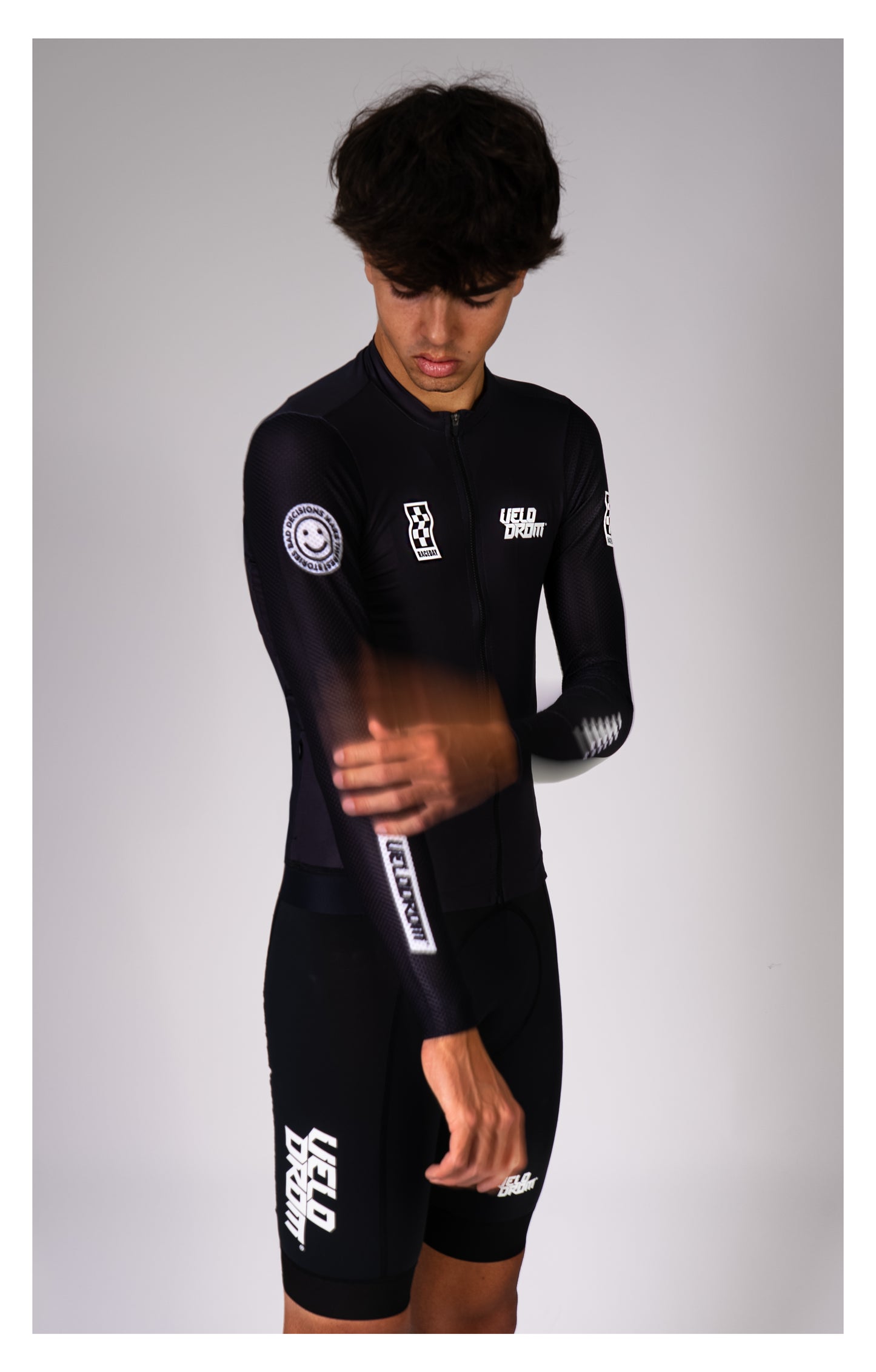 VELODROM Raceday 3.0 Thermal Light Long Sleeve Jersey -  Racing Black/White