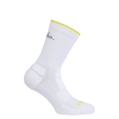 RAPHA Brevet Socks - White/Chartreuse