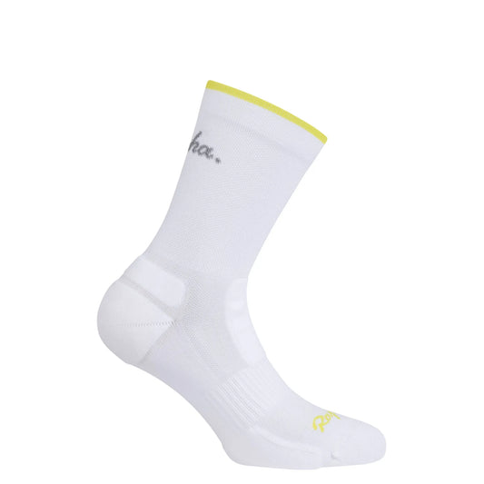 RAPHA Brevet Socks - White/Chartreuse