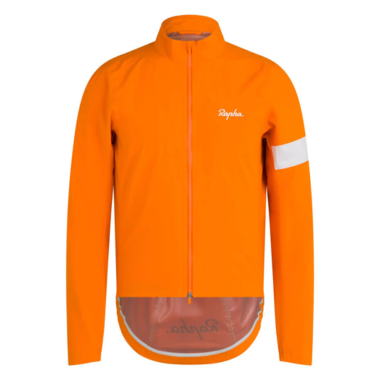 RAPHA CORE RAIN JACKET III - BRIGHT ORANGE/WHITE