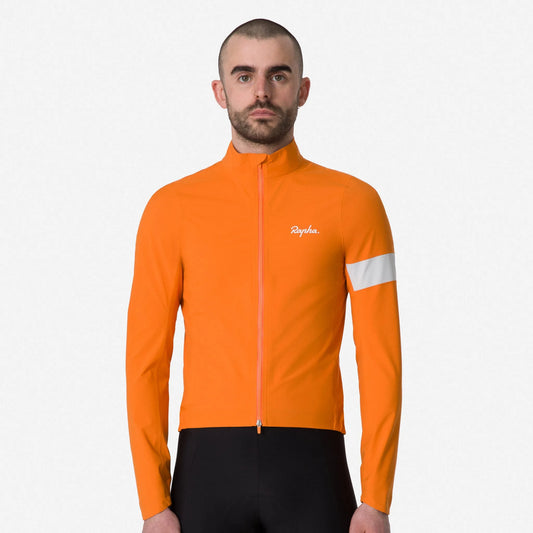 RAPHA CORE RAIN JACKET III - BRIGHT ORANGE/WHITE