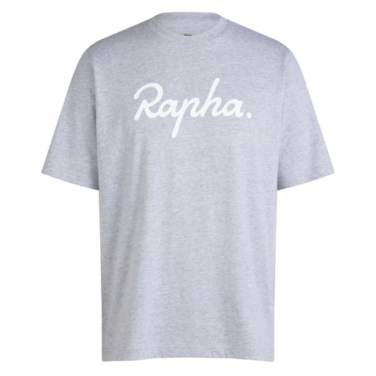 RAPHA COTTON LOGO T-SHIRT - GREY/WHITE