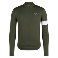 RAPHA Core Thermal Fietsshirt lange mouwen - DDW Dark Green/Wit
