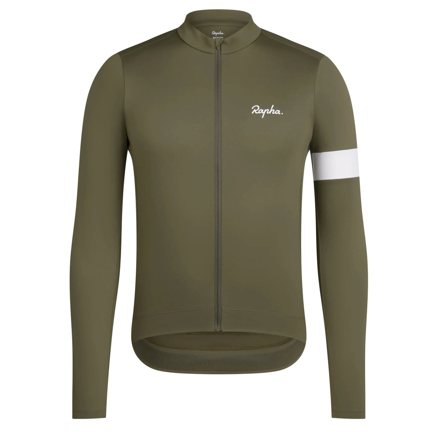RAPHA Core Thermal Long Sleeve Jersey - Green/White