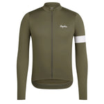 RAPHA Core Thermal Long Sleeve Jersey - Green/White