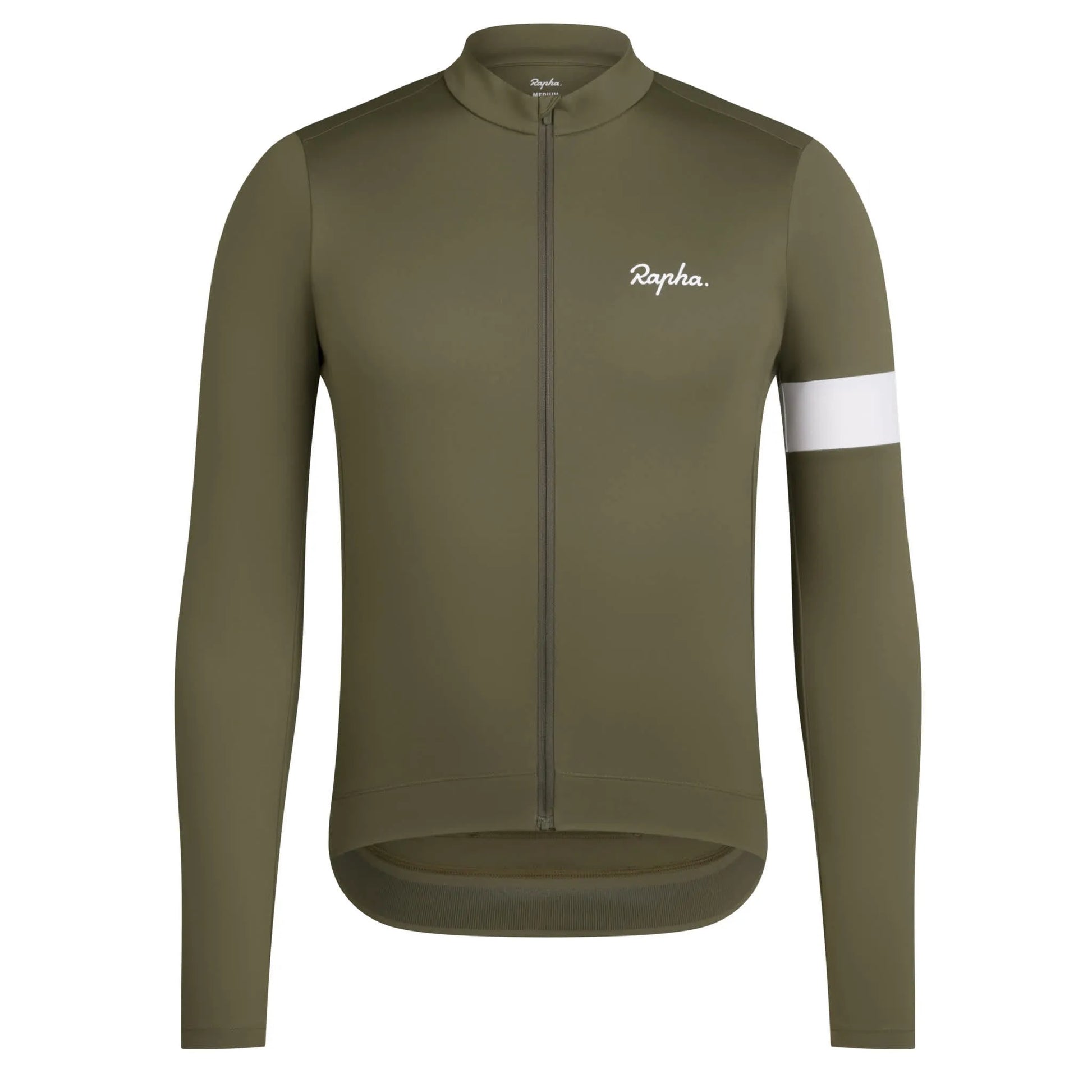 RAPHA Core Thermal Long Sleeve Jersey - Green/White