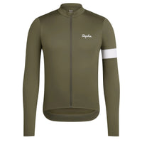 RAPHA Core Thermal Maillot de Manga Comprida - Verde/Branco