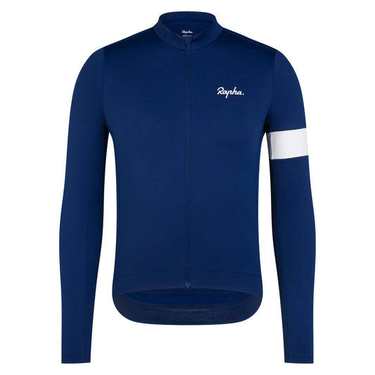 RAPHA Core Thermal Long Sleeve Jersey - Navy/White