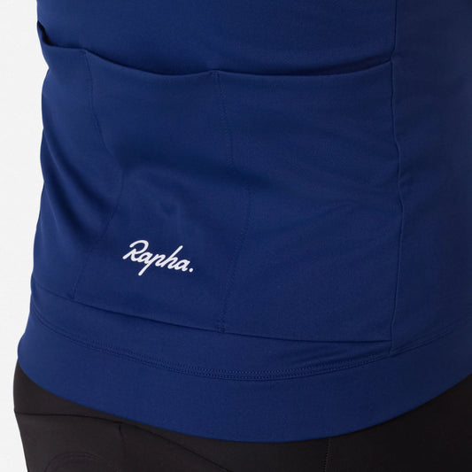 RAPHA Core Thermal Long Sleeve Jersey - Navy/White