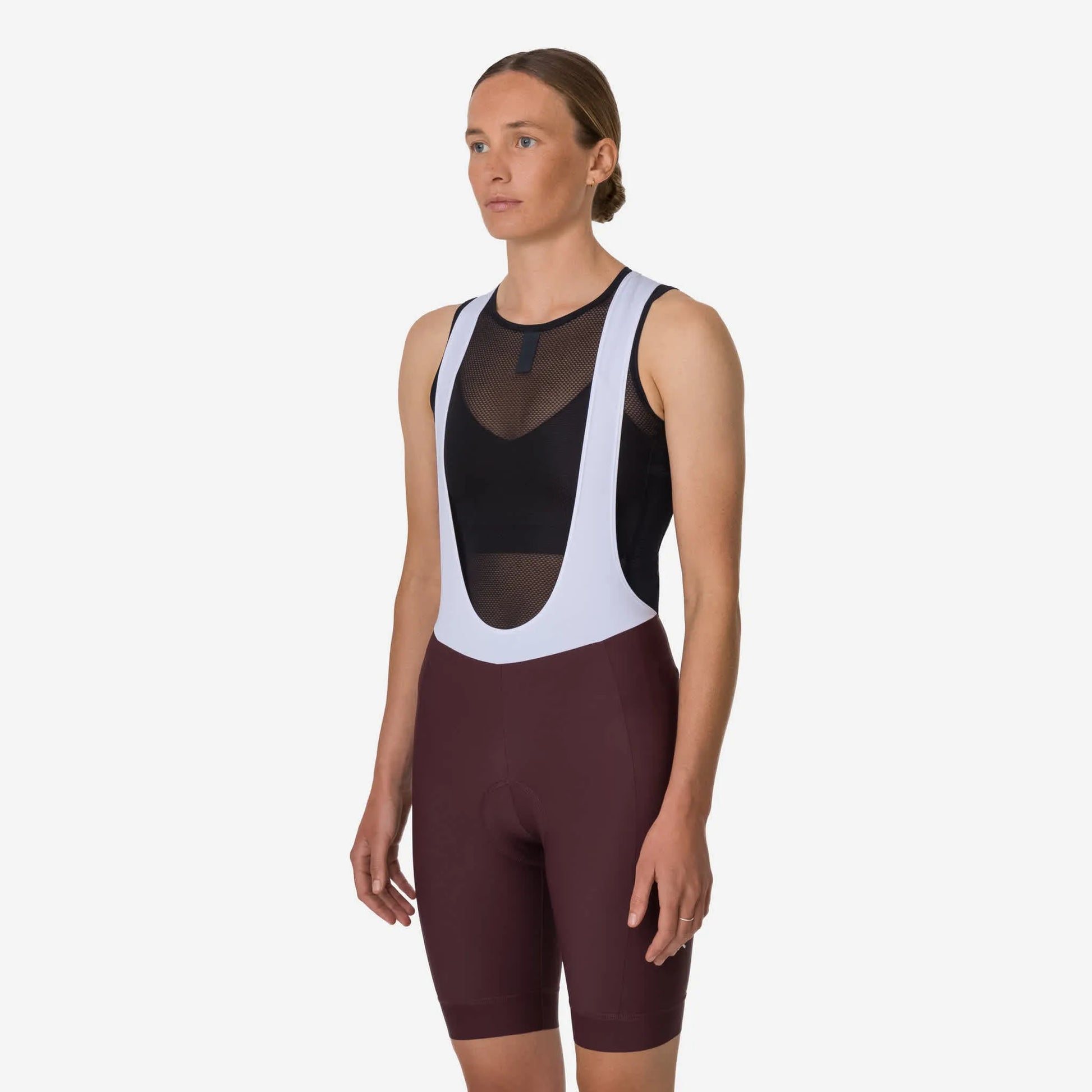 RAPHA Core Women Bib Shorts - FDW Mahogany/White