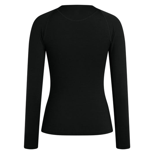 RAPHA MERINO LONG SLEEVE BASE LAYER - BLACK