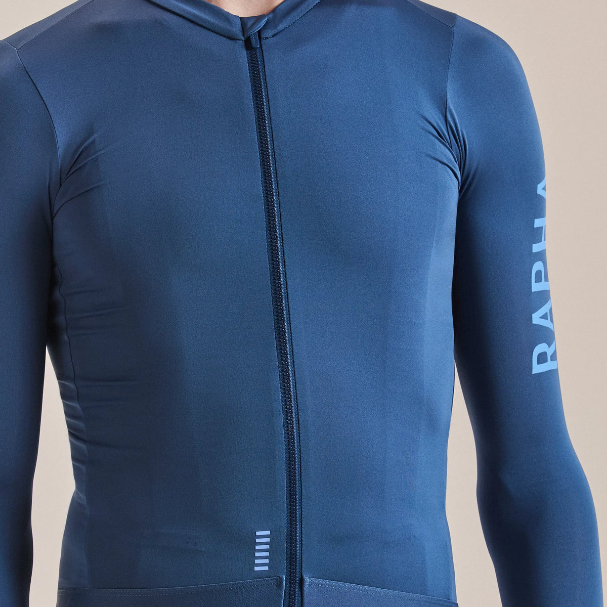 RAPHA Men Pro Team Long Sleeve Lightweight Jersey - Denim Blue/Bluebell