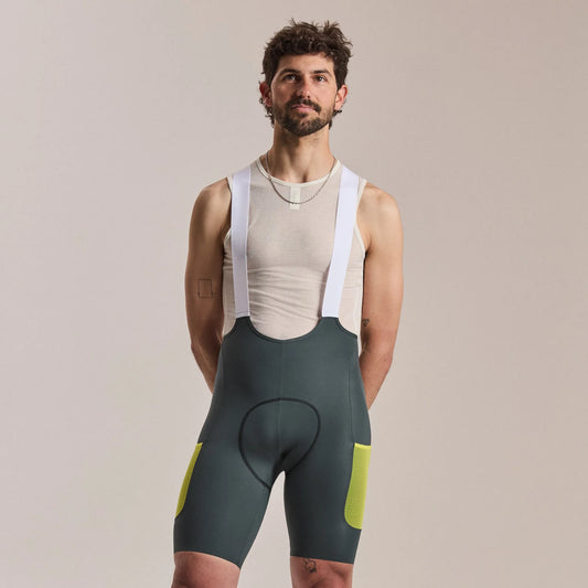 RAPHA Men's Brevet Cargo Bib Shorts III - Dark Forest/White