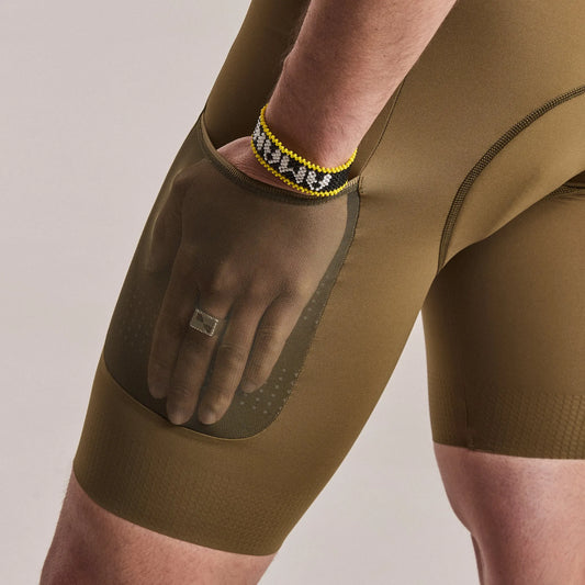 RAPHA Men's Brevet Cargo Bib Shorts III - Dark Olive/Silver