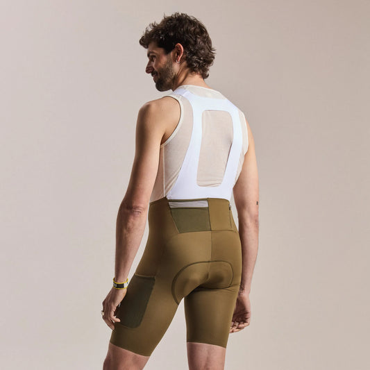RAPHA Men's Brevet Cargo Bib Shorts III - Dark Olive/Silver