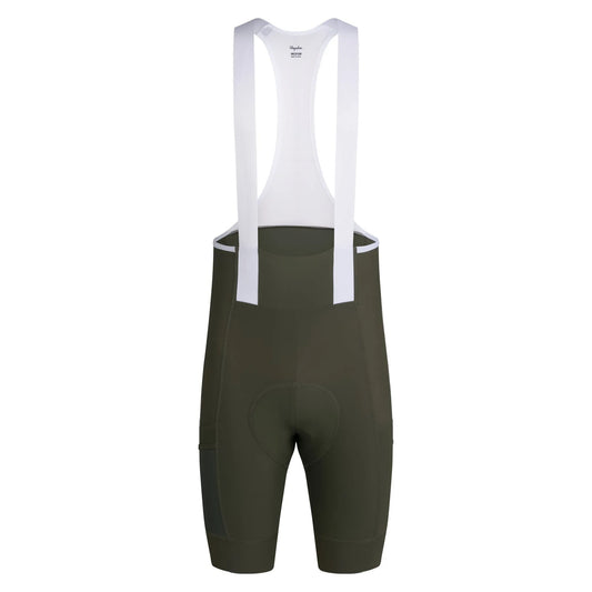 RAPHA Men's Brevet Element Cargo Bib Shorts - Dark Green/White